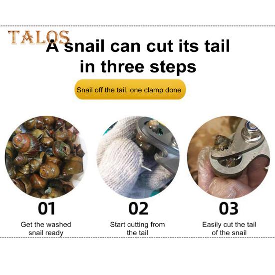 Snigelsvansskärare med flasköppnare Professionell snigelsax Multifunktionell snigtång Halkfri Fältsnigelsax Skaldjursverktyg