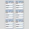 Oil Change Stickers, Static Cling Decals 120pcs 2x2 Inches Oil Change Reminder Clear Sticker for Windshield, No Residue Clear Next Service Due Labels