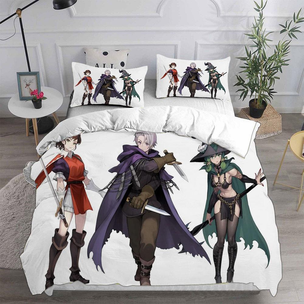 3D Printed Game Unicorn Overlord Bedding Sets Comforter Quilt Bed Cover Duvet Cover Pillow Case 2-3 Pieces Sets Kids Adult Size