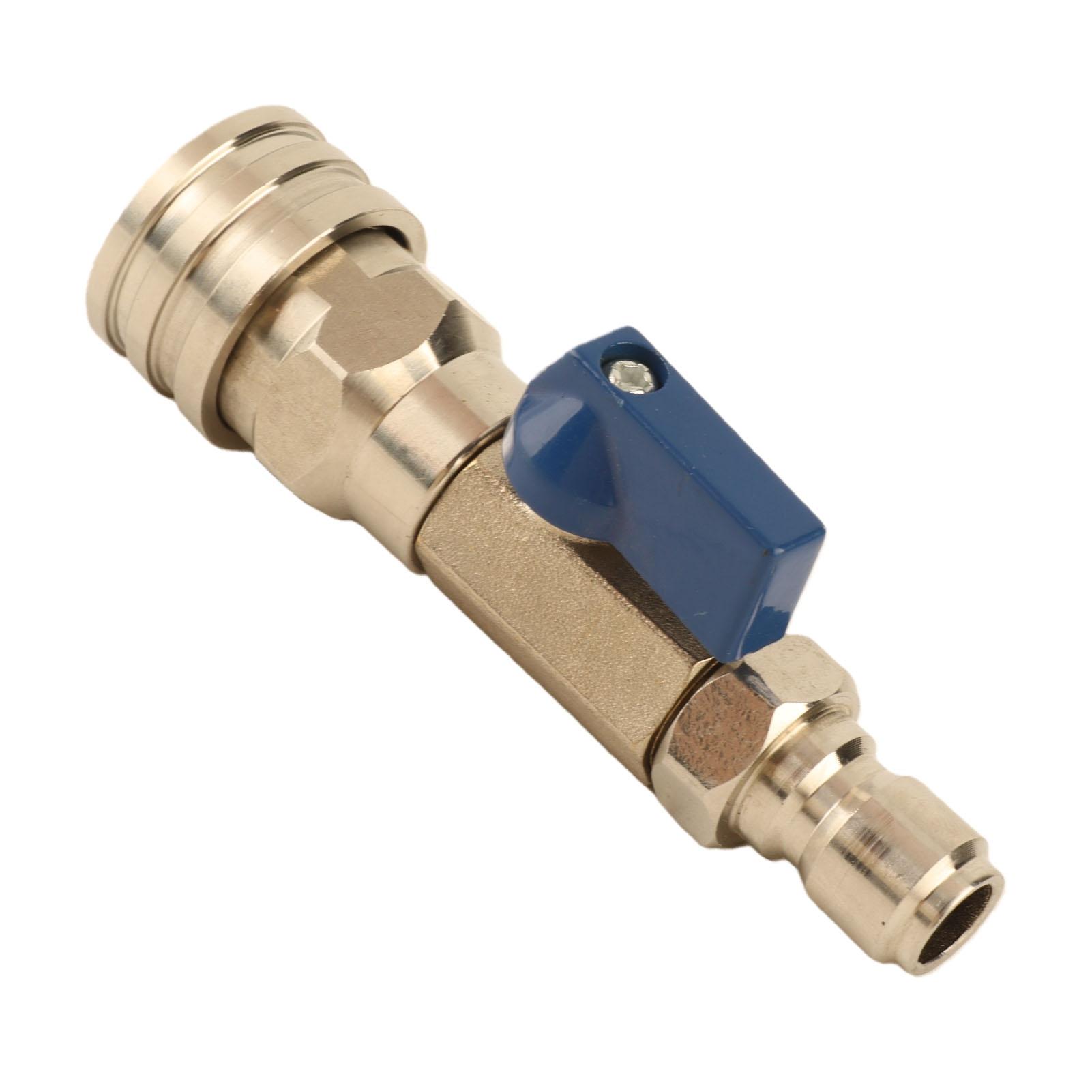 

High Pressure Washer Stainless Steel Valve 4500PSI 3/8 Inch Quick Connect Power Washer Hose Valve Patio Car Washing