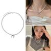 Sophisticated Pearl Necklace Accessory Delightful Necklace with Bowknot Pendant Beaded Chain for Collection Enthusiasts