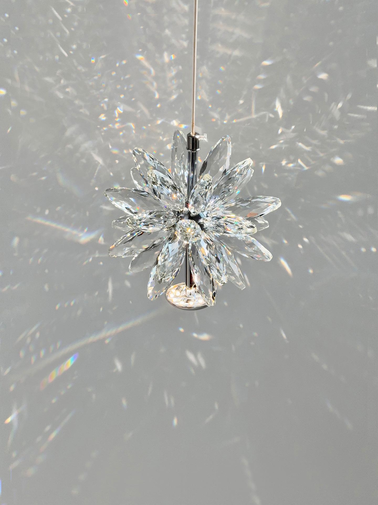 Французская хрустальная люстра для коридора, прихожей, ресторана или спальни Corridor Version - Chrome - 5W Tricolor