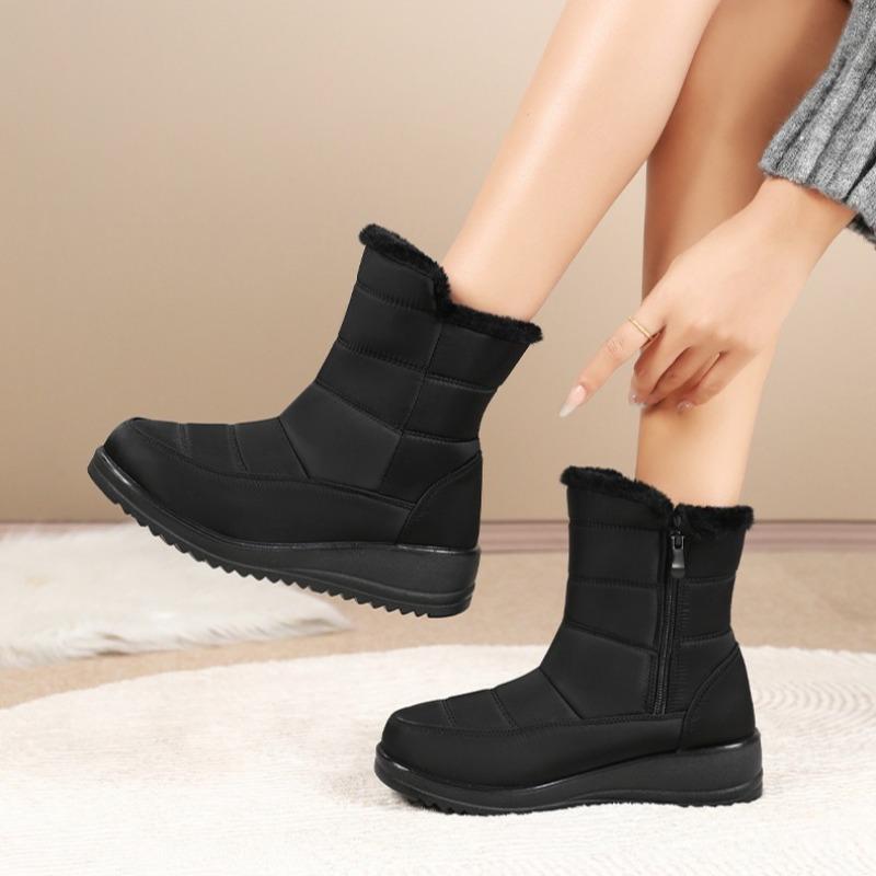 Fashion Women Snow Boots 2025New High-top Cotton Shoes Winter Fur Warm Ankle Boots for Women Outdoor Non Slip Platform Boots Botas Mujer
