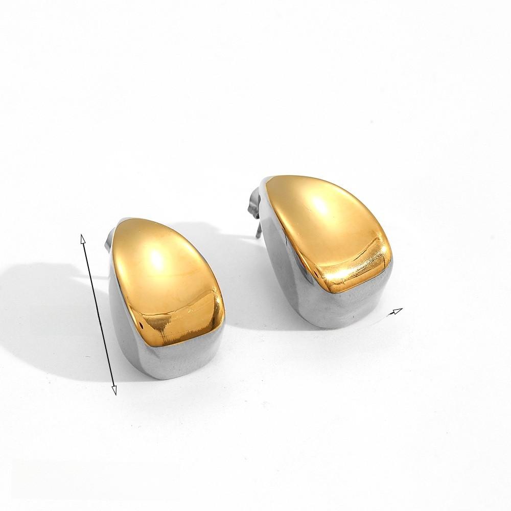 Stainless Steel Water Drop Earrings With Irregular Shape For Trendy Women Gift