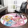 1pc DoReMi2 Print Round Carpet Chair Round Carpet Suitable for Bedroom Living Room Home Decorative Carpet