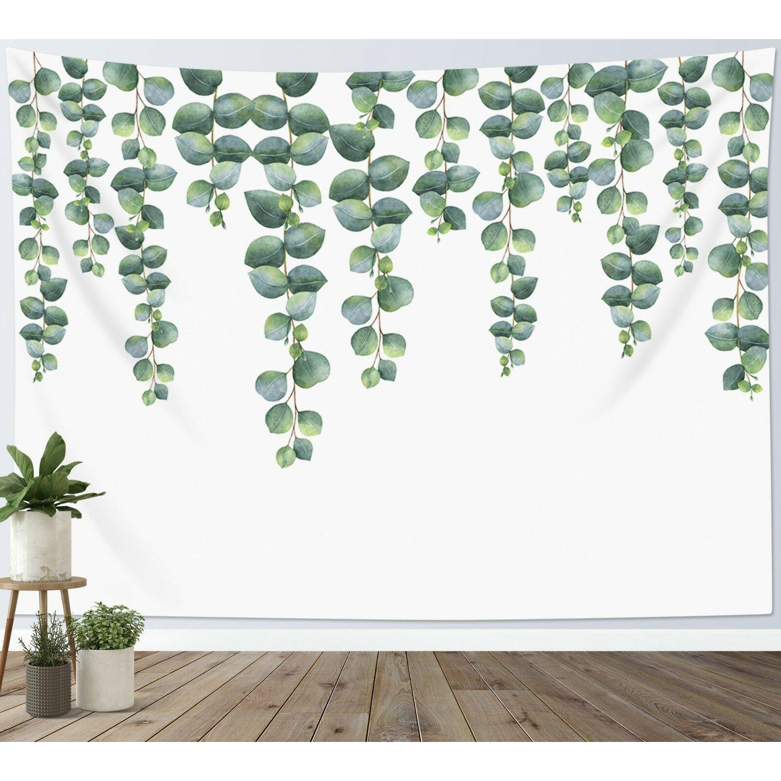 Tapestry of green eucalyptus leaves 75x100