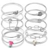 Authentic S925 Silver Snake Chain Clasp Charm Bracelet Fit Original European Bead Pendant Diy