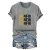 Women's Fashion 2026 New Year Printed Round Neck Short Sleeve Top