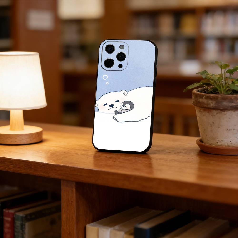 Cute Cartoon Penguin Phone Case Silicone Soft For IPhone 17 16 15 14 13 12 11 X XR Plus Pro Max Plus