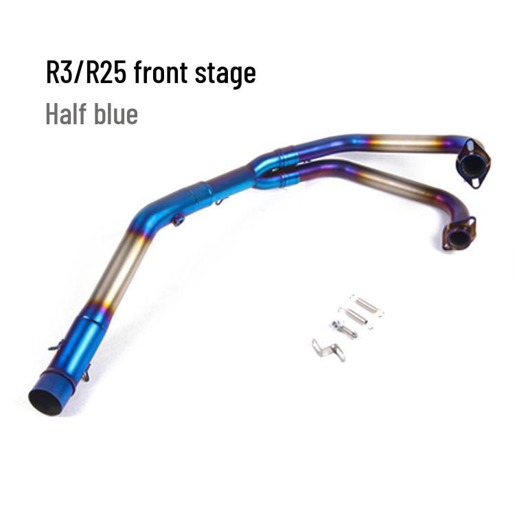 YZF-R3/R25 MT03 Motorcycle Titanium Mid-Section Front & Tail Exhaust Pipe