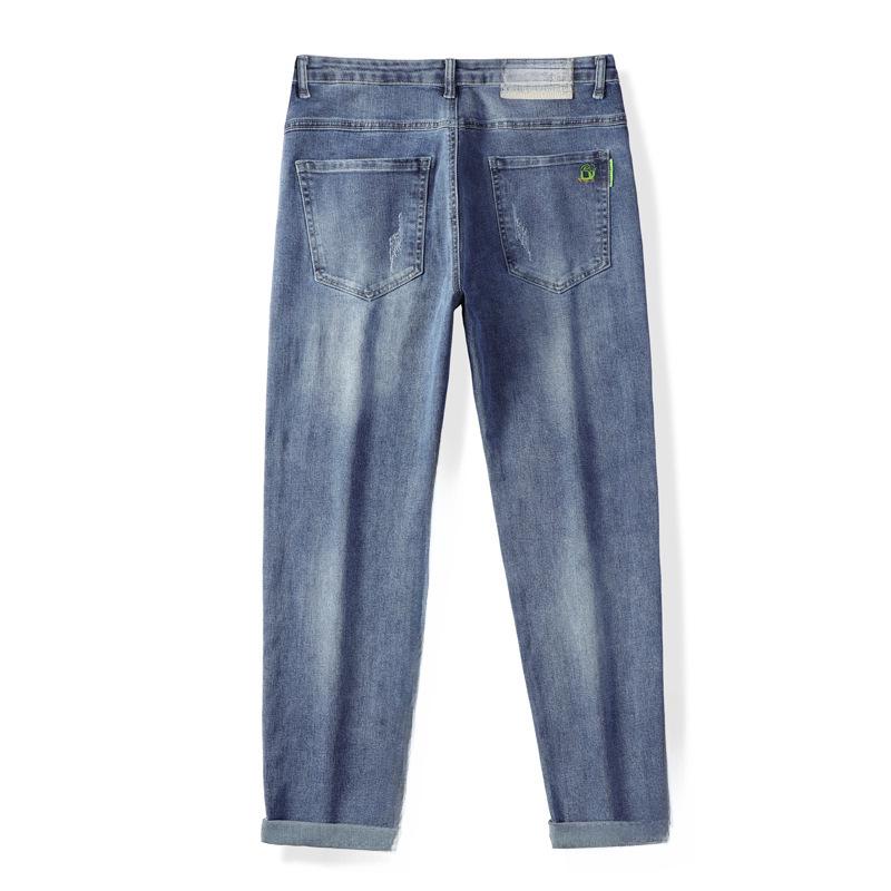 Korejské pánské štíhlé rovné elastické džíny - jarní/podzimní móda