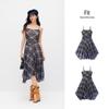 Semir Plaid Pleated Cami Dress