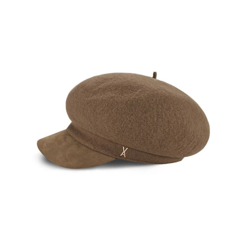 VARZAR VA Studded Wool Combo Newsboy Cap Camel