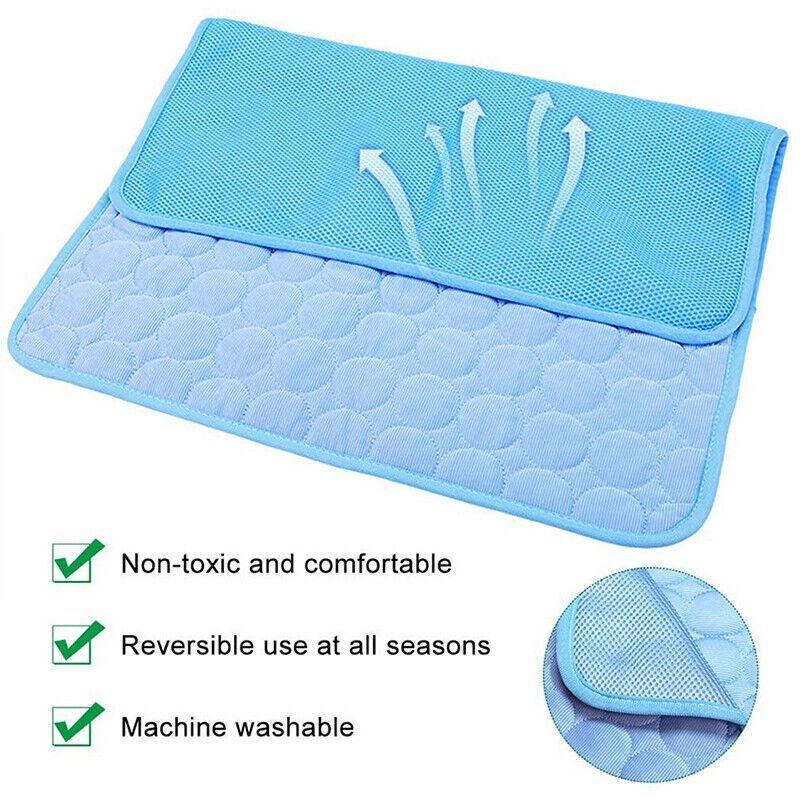 Dog Cooling Mat Summer Pad Mat for Dogs Cat Breathable Blanket Cat Ice Pads Washable Sofa Breathable Pet Dog Bed Pet Mat S-XXL