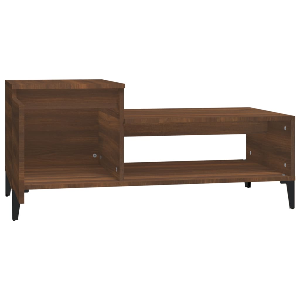 Coffee Table in Brown Oak Look 100 x 50 x 45 cm Engineered Wood