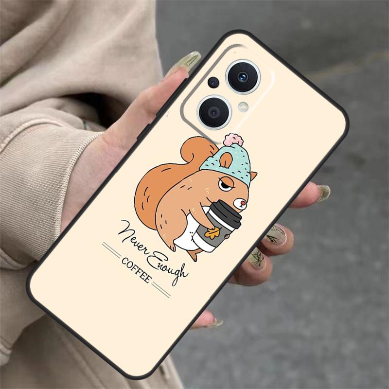 Squirrel Cute Animals Case For OPPO Reno 8T 13F 14F 12F 11F 10 12 13 14 Pro 7 8 Lite OPPO Find X8 X6 X9 Pro Cover