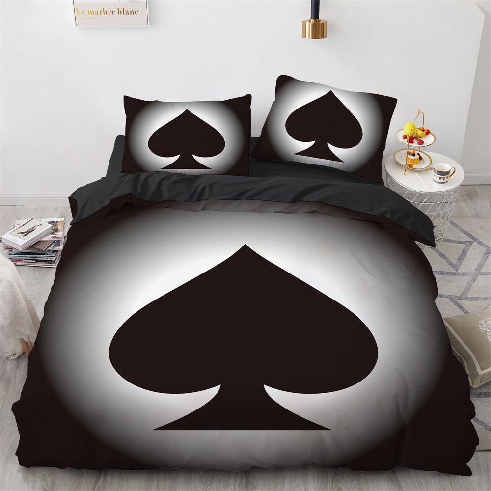 Пододеяльник Покер Набор Карта Огонь Покерная Игра Декор Полиэстер Набор Пододеяльника — фото 21