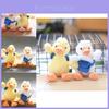 Adorable Cute Duck Plush Keychain Soft Stuffed Animal Toy With Glasses For Bags