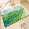 Cross-border Oil Painting Style Non-slip Diatomaceous Earth Bathroom Mat