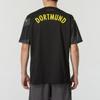 Puma Borussia Dortmund 2024/25 Away Pullover Color Block Logo Breathable Short Sleeve T-Shirt Men Tops Black 77495602