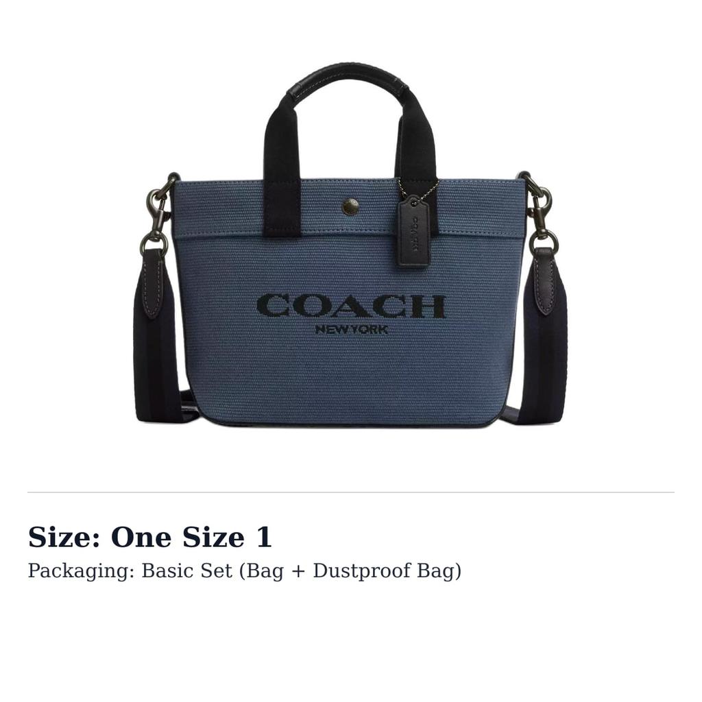 Coach Canvas And Smooth Leather Tote Bag, Shopping Bag, Shoulder Bag, Crossbody Bag, Handbag Small Men's CU299-QBN2V