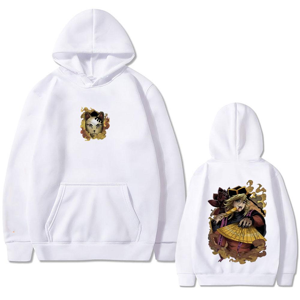 Anime Demon Slayer Douma Graphic Hoodie Men Women Cartoon Fashion Oversized Pullover Hoodies Male Casual Fleece Tracksuit