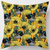 Fashion yellow decorative pillowcase, living room sofa office seat waist cushion  cover  aesthetic home decoration