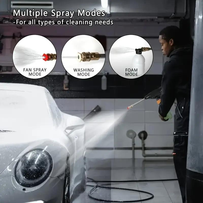 300w Cordless Stainless Steel High Pressure Power Car Wash Handheld Car Wash Gun, Foam Gun Cleaning Tool, Cordless Rechargeable Design for Car Washing