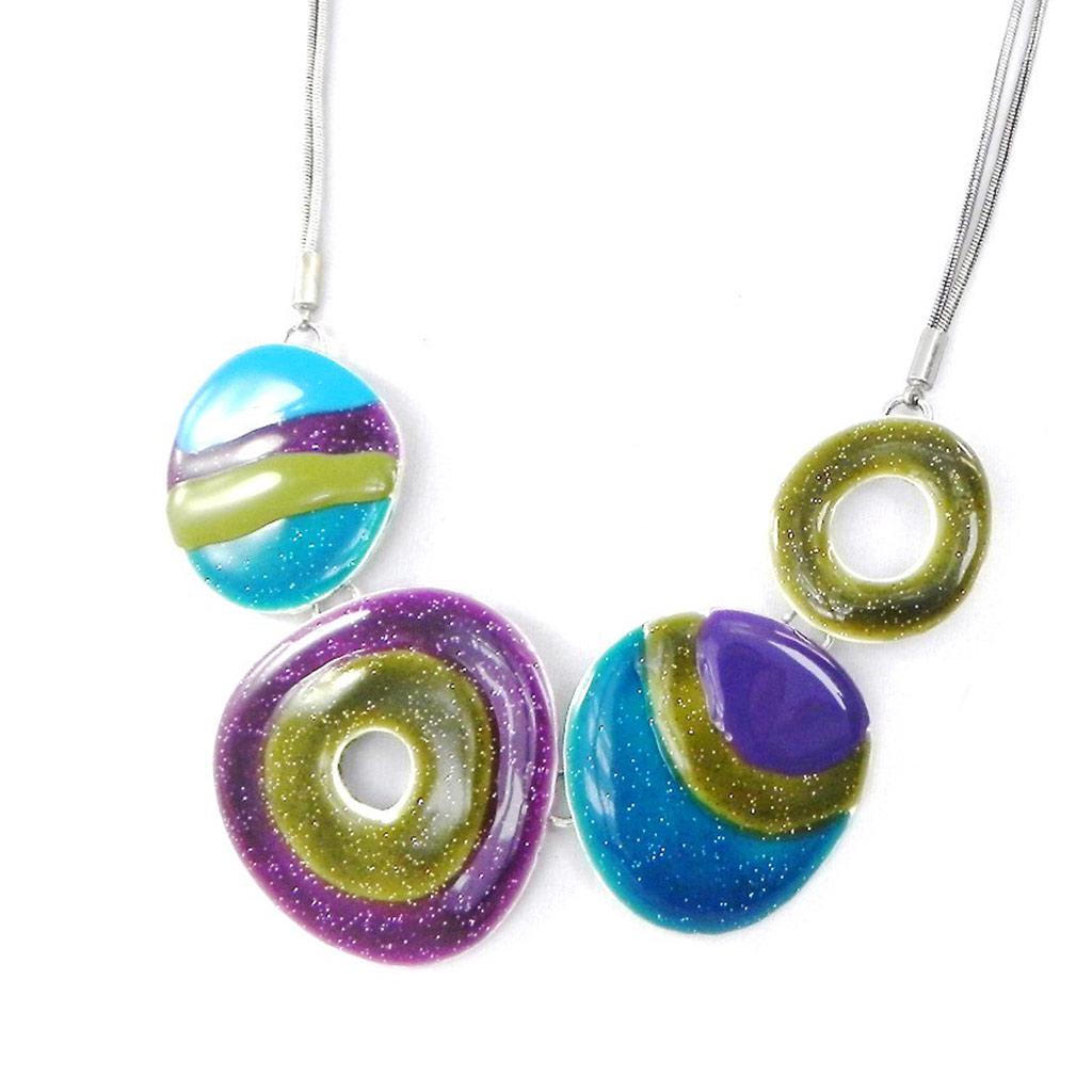 NOA [H9016] - Colier Creator 'Coloriage' turcoaz violet