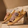 FashionComfy Arrival Men's Slippers New Hand-stitching Summer Sandals Dual-Purpose Male Beach Shoes Non-slip Open-toe Sandals Slippers