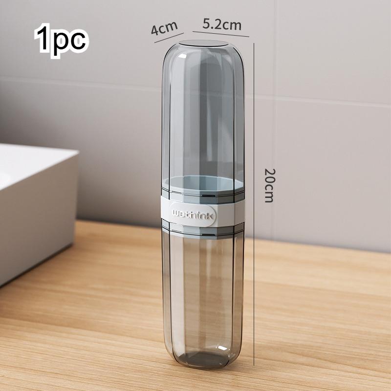 Portable Toothbrush Travel Kit with Mouthwash Cup & Clear Storage Case - Essential for On-the-Go Oral Care, Travel Essentials