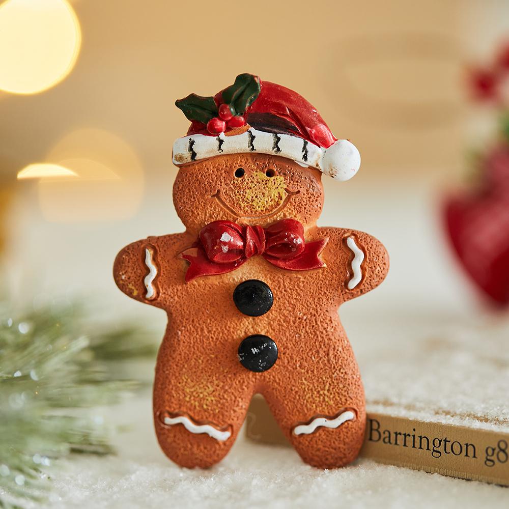 Retro Gingerbread Man Christmas Tree Ornaments: Cute Resin Refrigerator Magnets