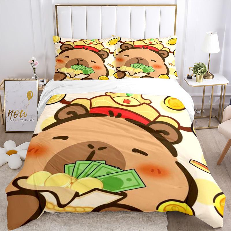 3pcs Anime Cartoon Design Bedding Set - Includes One Quilt Cover and Two Pillowcases (No Core) - Perfect for Bedroom and Guest Room Decorati
