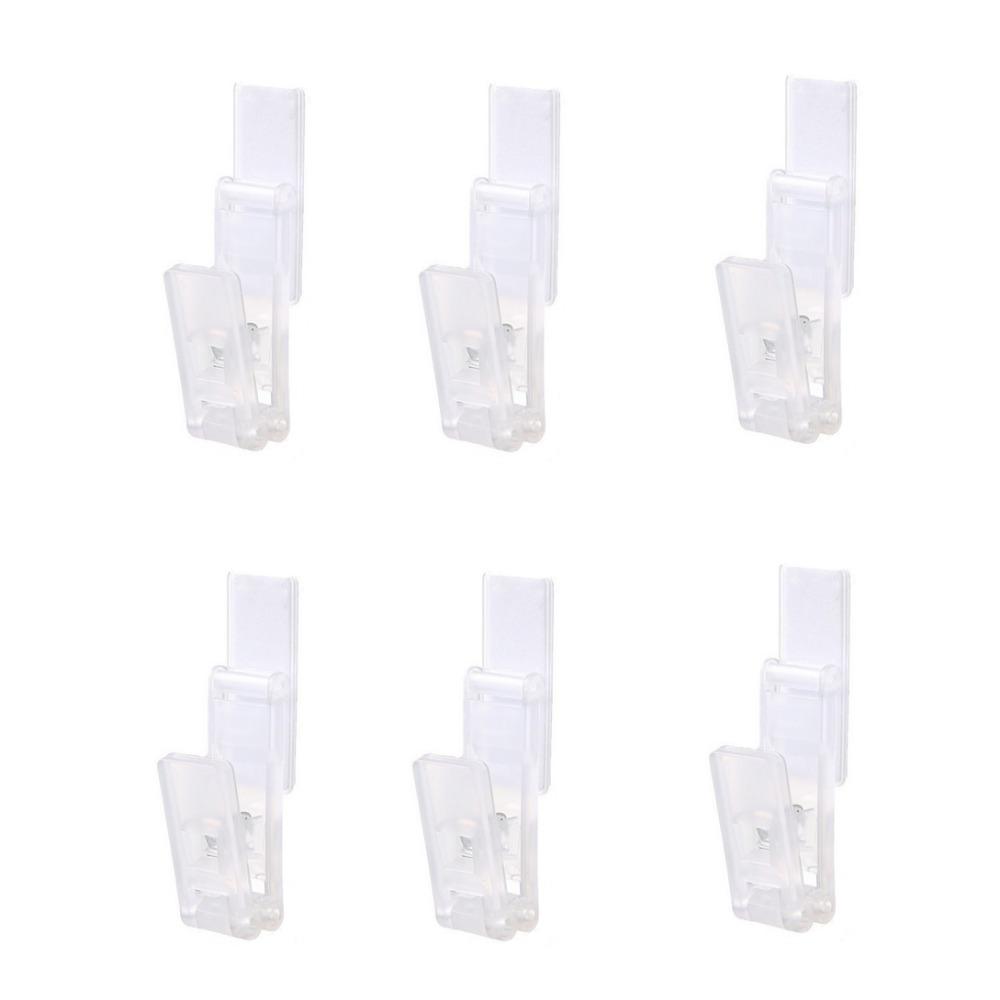 6PCS Self Adhesive Folding Hanging Clip Plastic Dishcloth Clips Cloth Glove Organizer Living Room 6 Pieces