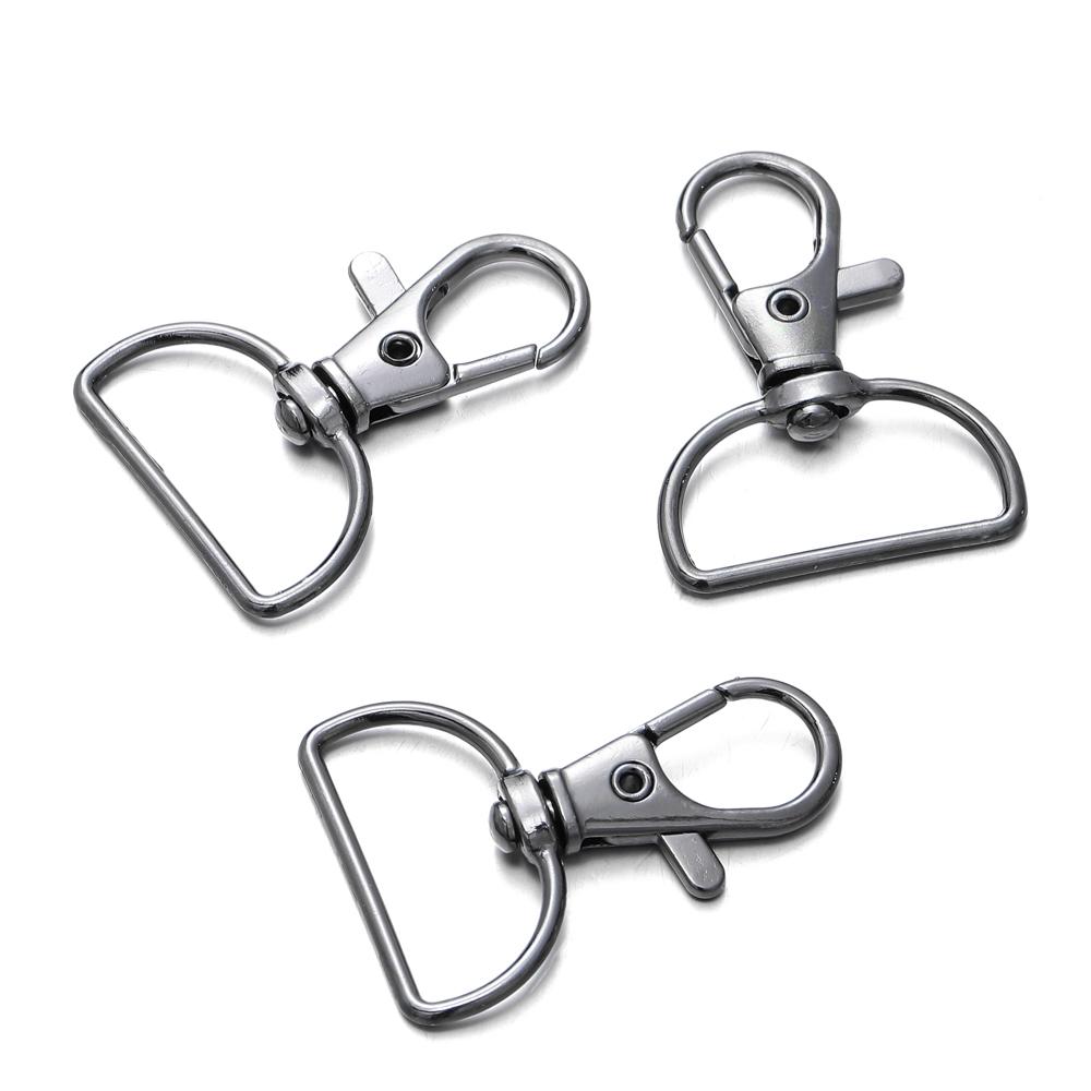 5/10Pcs Swivel Clasps D Rings Alloy Metal Lanyard Snap Hooks Clip Hook for DIY Keychain Bag Key Rings Jewelry Making Supplies