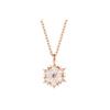 Magic Snowflake Imitation Crystal Necklace Women Necklace Rose-Gold White 5428431