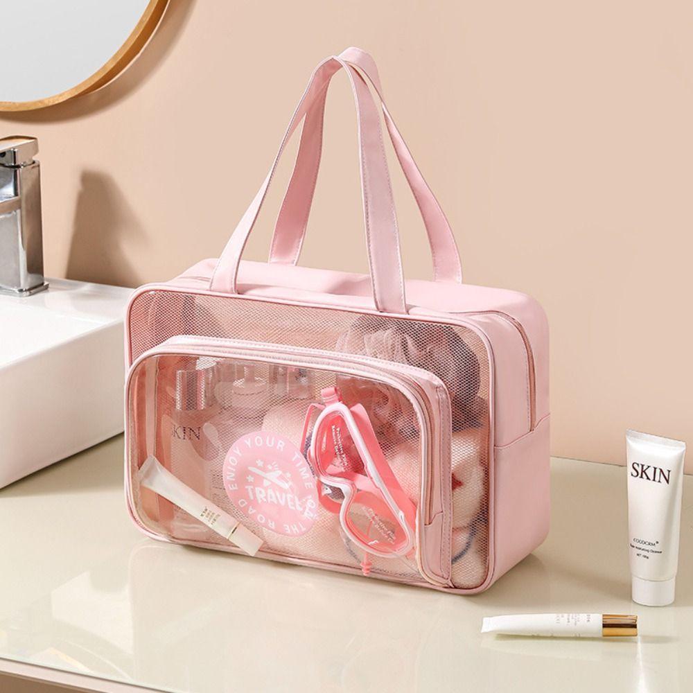 Large Capacity Makeup Bag PVC Swimming Bag Fashion Toiletry Bags Beach Accessories