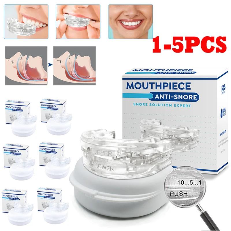 Anti Snoring Bruxism Mouth Guard Improve Sleeping Quality Anti Snoring And Apnea Snoring Device Mouth Guards with Storage Box