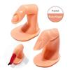 5Pcs Practice Fingers Manicure Beginners Training, Acrylic Uv Gel Finger Design False Nail Tips Model Diy Display Tool
