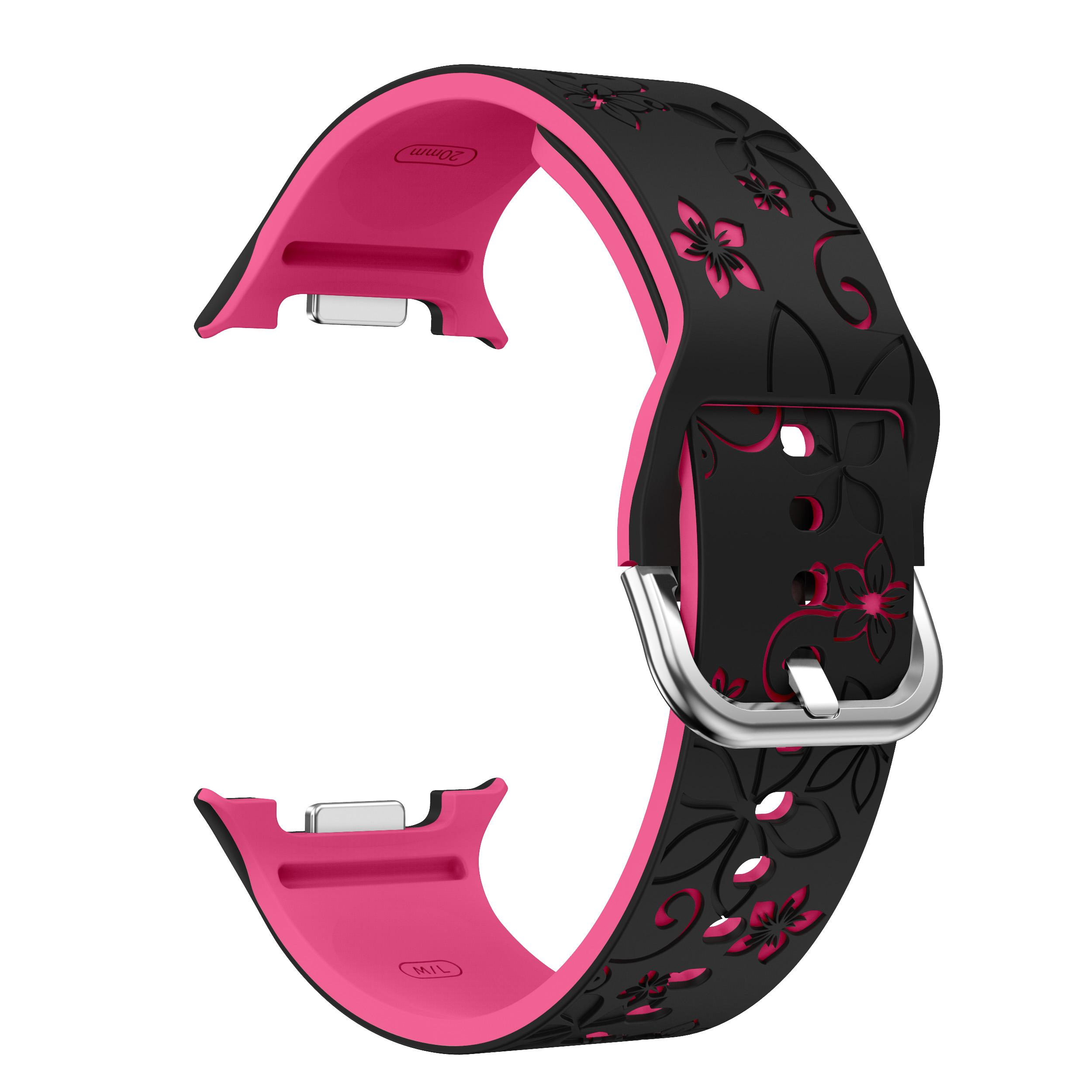 

Silicone Carved Print Watch Strap for Samsung Galaxy Watch 8 40mm 44mm No Gaps Bracelet for Samsung Watch 8 Classic Band Correa For Galaxy 8 40 44mm