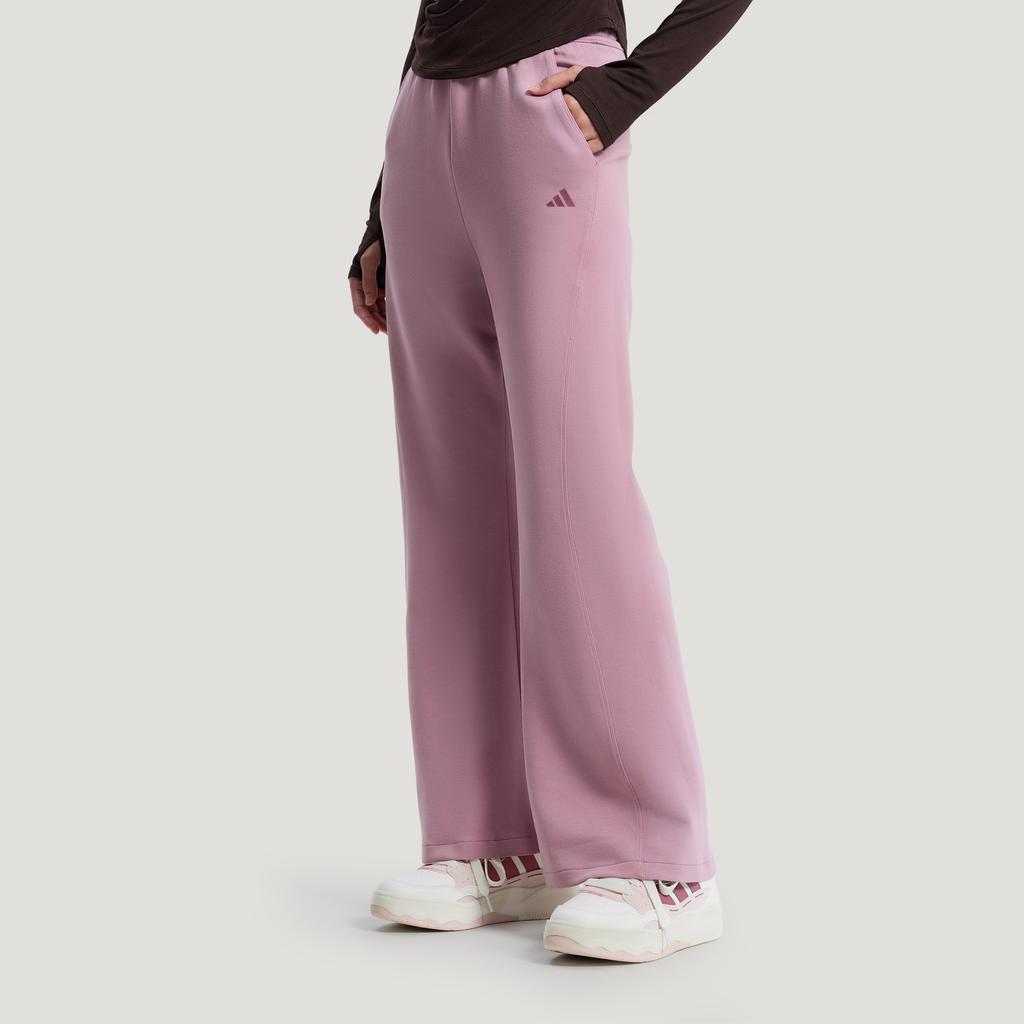 Adidas Flared Leg High Waist Casual Drawstring Knit Sports Pants Women bottoms KH2706