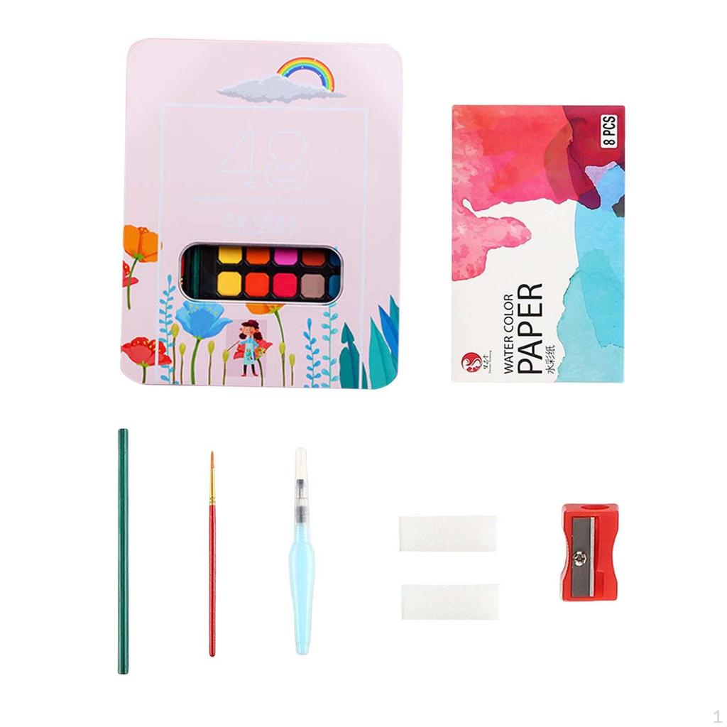 Creative Watercolor Paint Set - 48 Assorted Colors for Art Enthusiasts