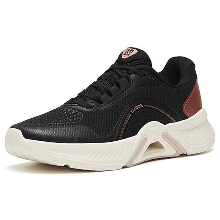 New Anta Shock Absorbers Slip Resistant Abrasion Resistant Low Top Weightlifting Squat Training Shoes Women's Black 122247789-4