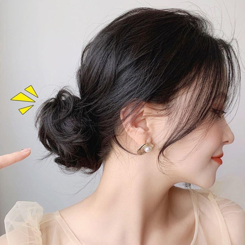Fluffy Invisible Seamless Bun High Temperature Silk Hair Decoration New Hair Tie  Girls