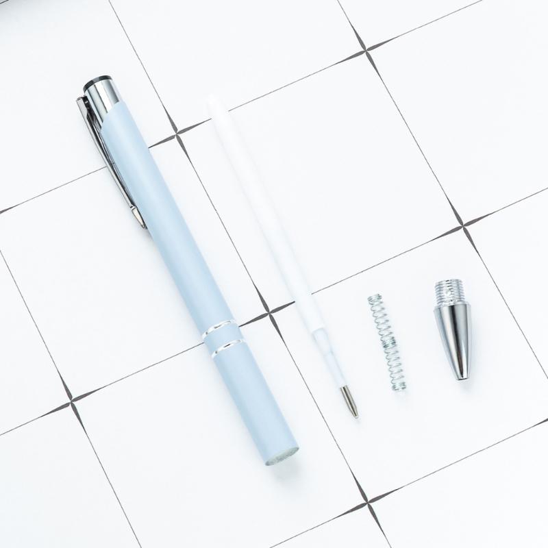 6 Pcs 1.0mm Ballpoint Pen Smooth Writing Pen Black Ink Stationery Pen Metal Retractable Ballpoint Pen for School