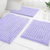 Chenier Solid Color Long Hair Bedside Mat Bedroom Carpet Bathroom Absorbent Floor Mat Bathroom Non-Slip Foot Mat Toilet Door Mat