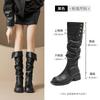 Augustine Boots Women's 2025 New Autumn and Winter Merad Small Men Two Wear Pile Boots Tall Knight Boots