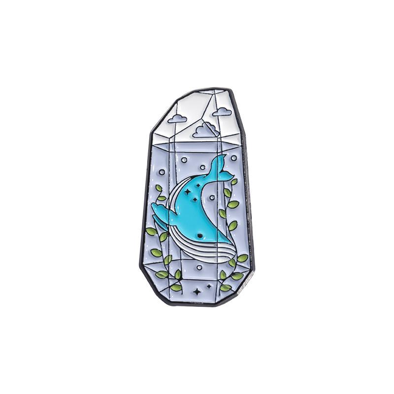 And Stylish Fun Cartoon Animal Brooch Pins With Unique Dreamy Drifting Art Bottle