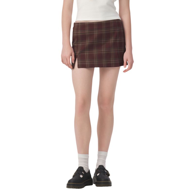 Yescci American Preppy Retro Red A Word Skirt