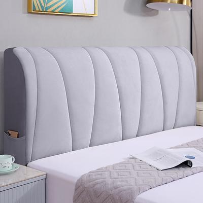 Thickened Velvet Bed Head Cover Headboard Cover All-inclusive Bedside Bed Back Dust Protector Cover 1.5/1.8/2.0/2.2m Bed
